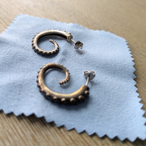 Sterling Silver Octopus Earrings - Picture 2 of 3